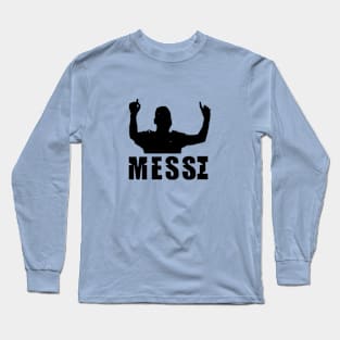 Messi (in black silhouette) Long Sleeve T-Shirt